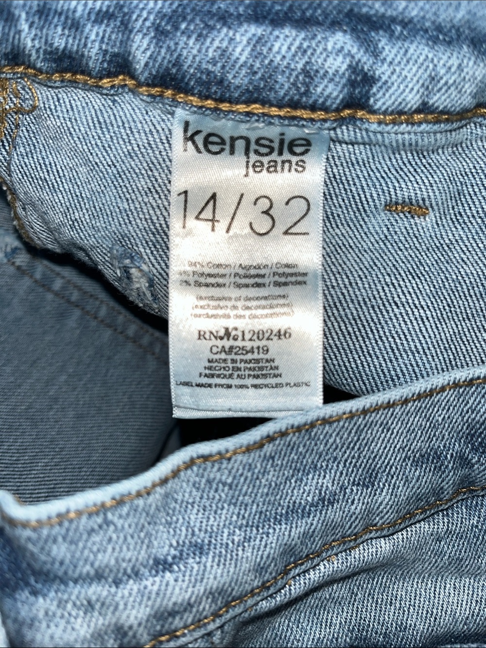 Kensie Vintage Luxe The Savannah High Rise Flare Denim Blue Jeans Size 32 - Picture 7 of 10